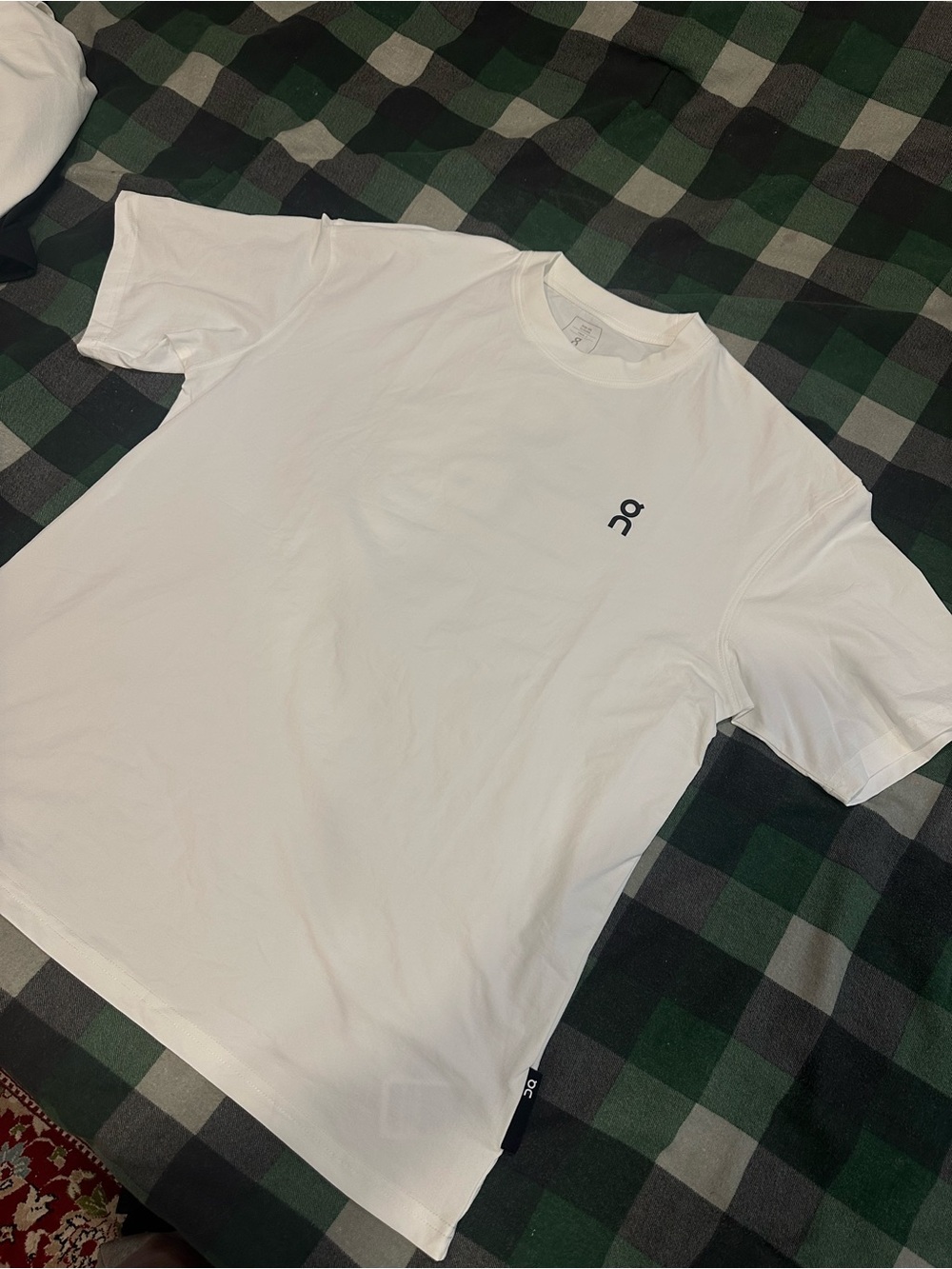 On Running White Short Sleeve Crew Tee with Small Logo